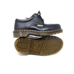 New Doc Marten Steel Toe Low Top Black Leather Siz